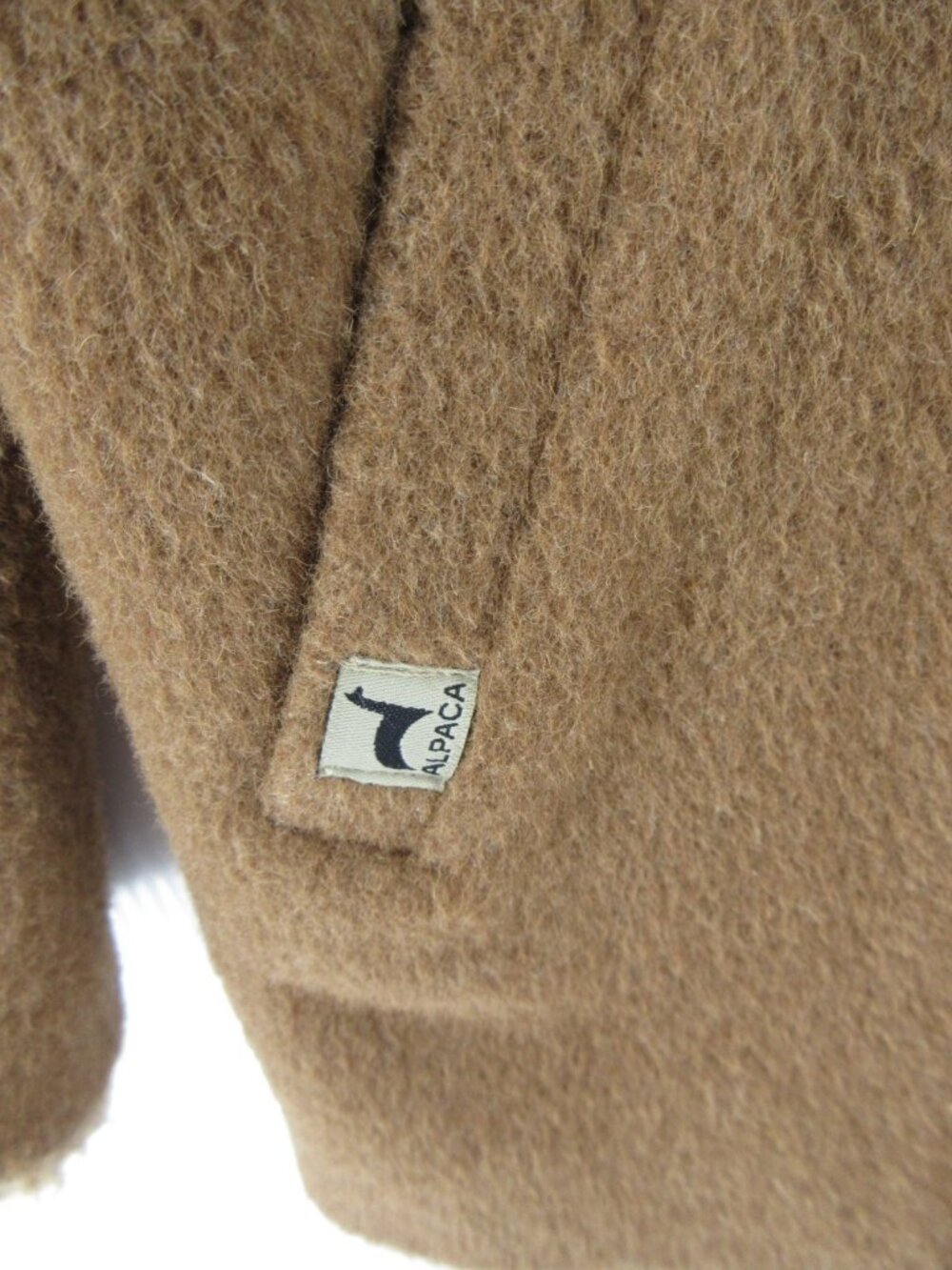 Peruvian Link Jacket Small Alpaca Open Western Teddy Fleece Trim - Picture 4 of 12